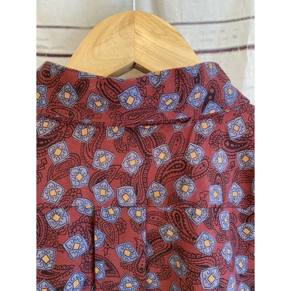 Vintage Ralph Lauren Chaps L Paisley Print Shirt Long Sleeve Button-Up Shirt - Picture 6 of 8